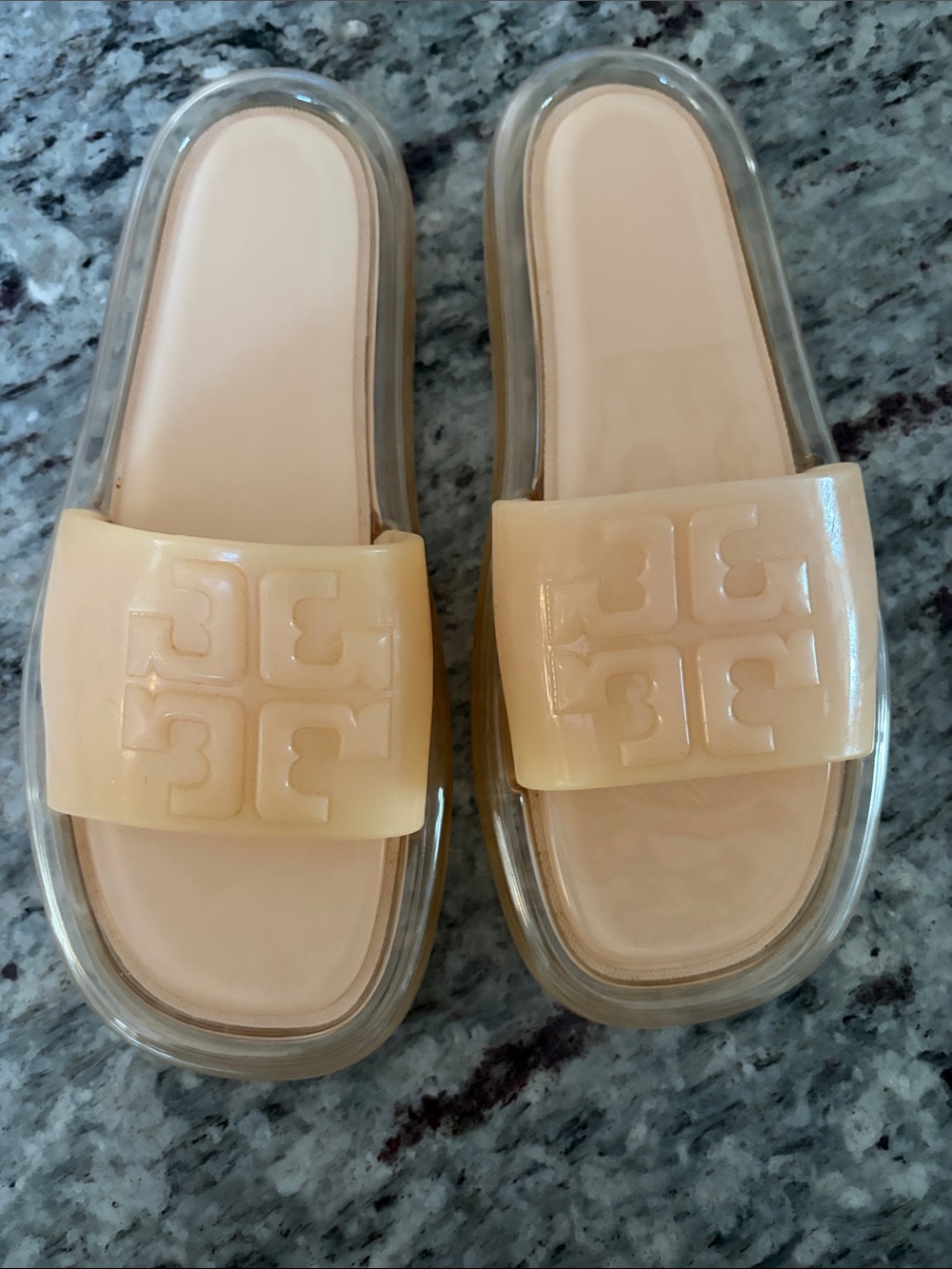 Tory Burch Women’s Jelly Slide Sandals in Nude